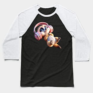 Dreamy Meerkat Melodies – Swinging to the Sound of Joy Tee Baseball T-Shirt